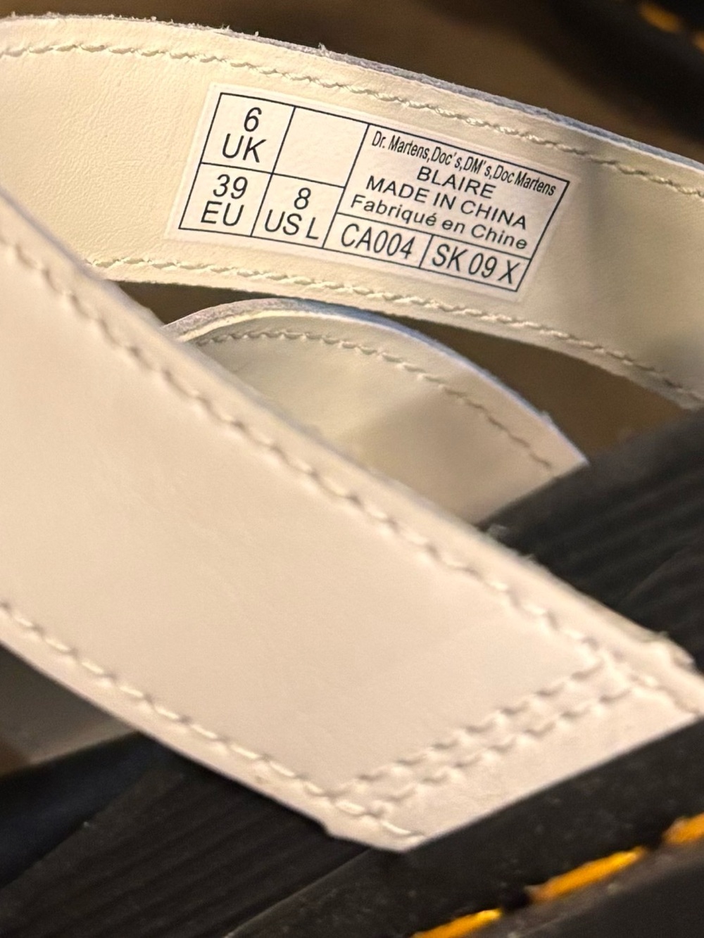 Dr. Martens “Blaire” White Multi-Strap Platform Sandals - Picture 4 of 4